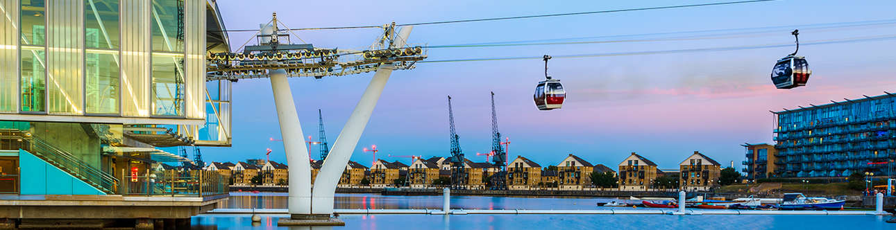 Cable car ride in London