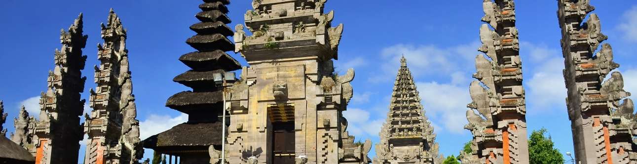 Famous landmark Pura Ulun Danu Batur in Bali