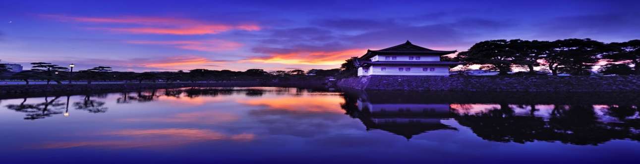 A scenic view of the Imperial Palace in Tokyo