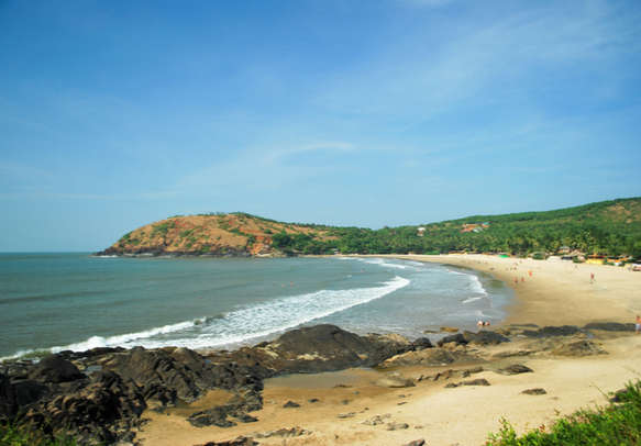 Beautiful coastline of gokarna beach