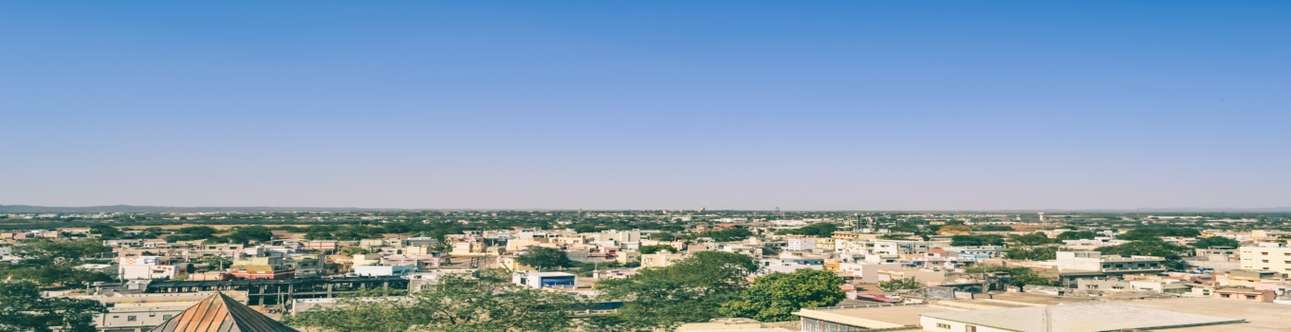 Aerial view of the Bhuj city