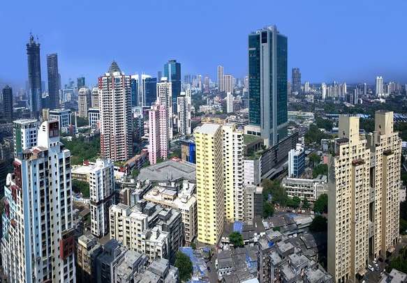 Skyline View of Mumbai financial capital of India