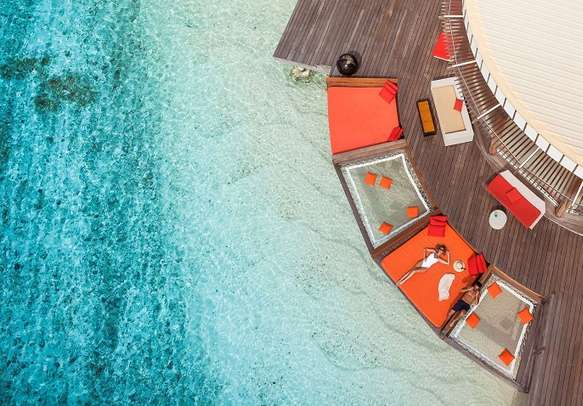 A beautiful view of the Club Med Kani in Maldives