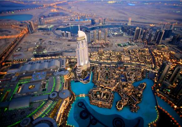 Enjoy the splendid view from atop the Burj Khalifa on your Dubai holiday