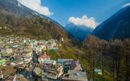 The town of Lachung in Sikkim