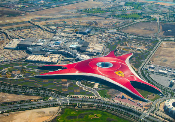 Enjoy the many rides at Ferrari World in Abu Dhabi