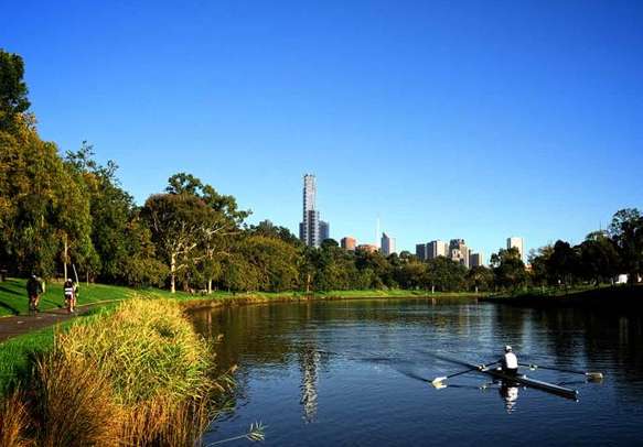 Enjoy the views at the Yarra River in Melbourne.