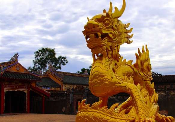 Traditional dragon statue in Vietnam