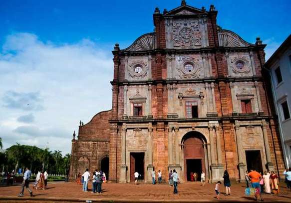 Basilica of Bom Jesus in Old Goa is a famous tourist attraction