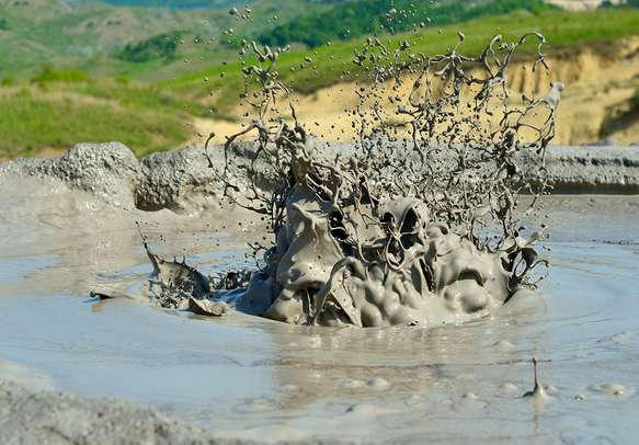 Active mud volcano at Baratang Island in Andaman.