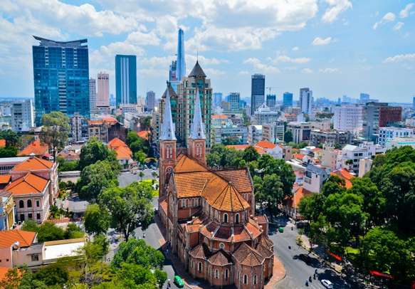 The Notre Dame Cathedral in Ho Chi Minh City.