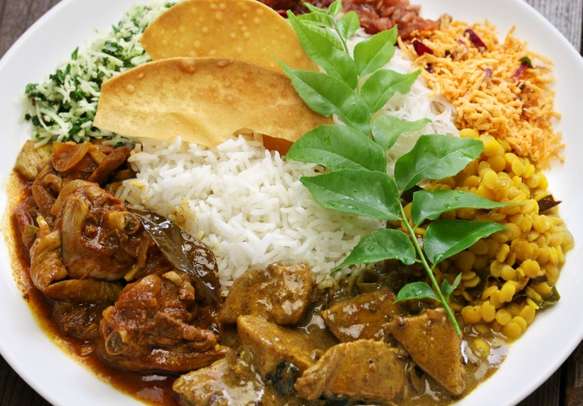 Sri Lankan rice and curry