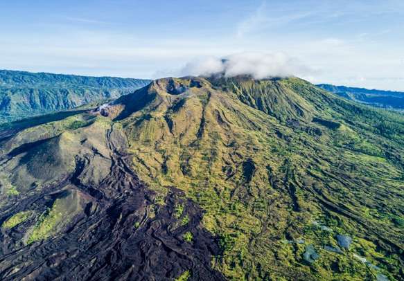 A view of Mount Batur volcano in Bali