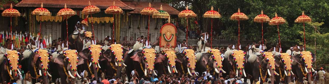 The famous temple festival in Alleppey