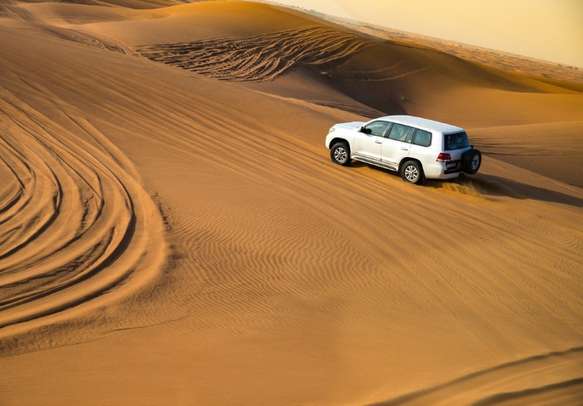 Offroad desert safari in Dubai. (dune bashing).