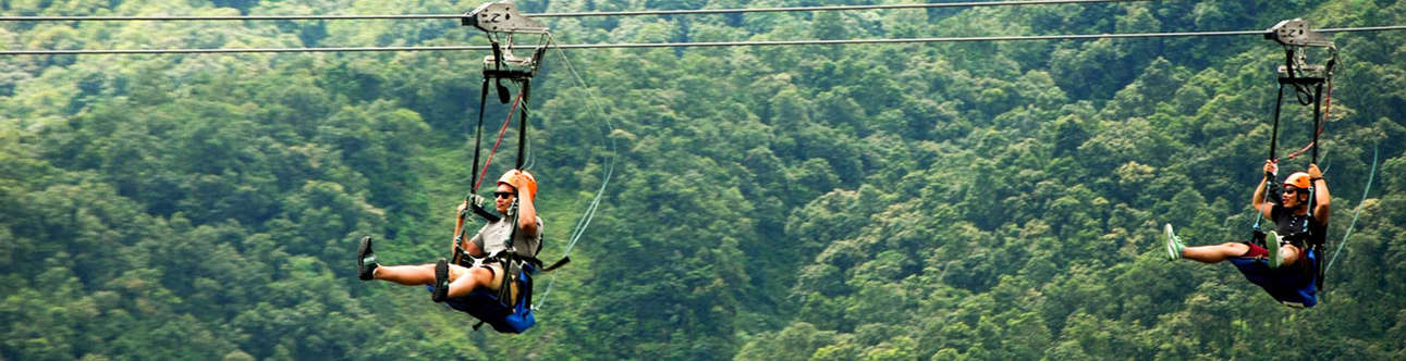 Enjoy zipping over river and ravines