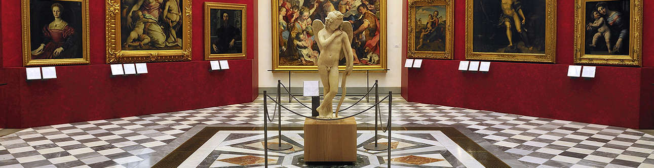 Admire Renaissance sculptures and paintings