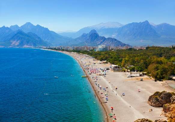 View of amazing Antalya beach