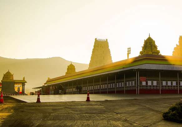 The iconic Venkateswara temple in Tirupati
