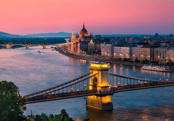 View of the Budapest Chain Bridge