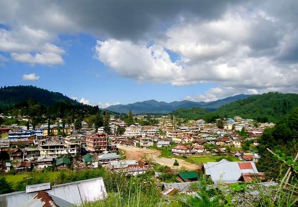 Panoramic views of a valley in Arunachal Pradesh