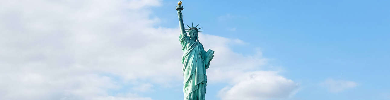 Scenic view of Beautiful Statue of Liberty