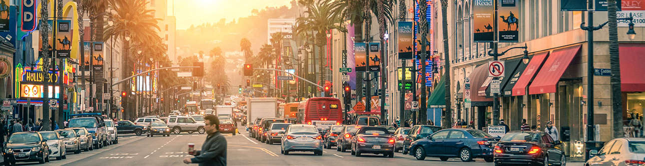 Enjoy the views of the Hollywood Boulevard