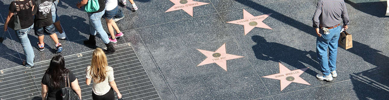 Explore the Hollywood walk of Fame
