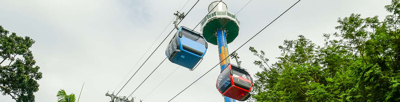 Delight in an exciting ride over the mountains in a cable car ride