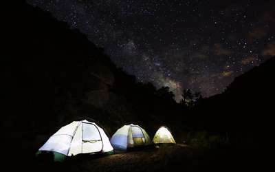Camp under the open sky in Ladakh