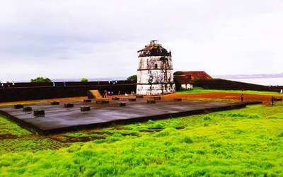 Lighthouse at Aguada fort in Goa