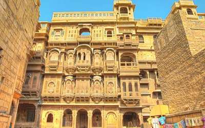 Another name among the tourist places in jaisalmer is Patwon ki haveli