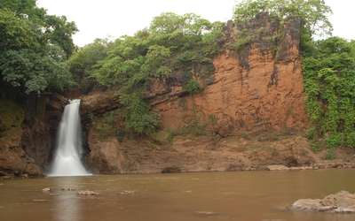 a small yet beautiful waterfall