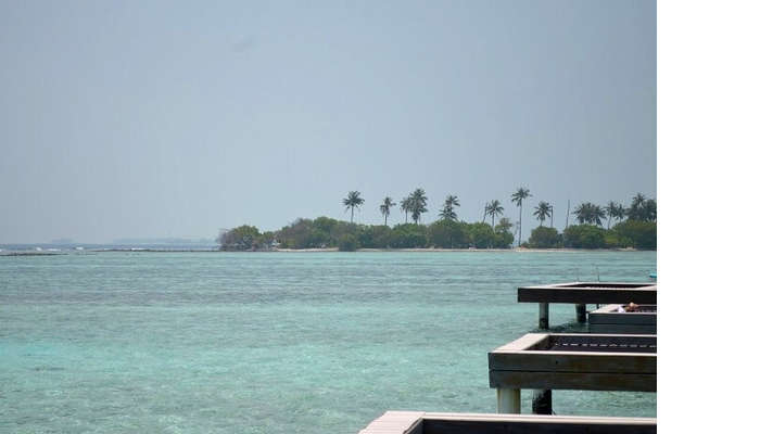 view from the balcony in maldives