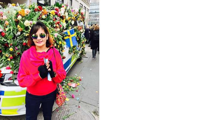 female traveler in Sweden