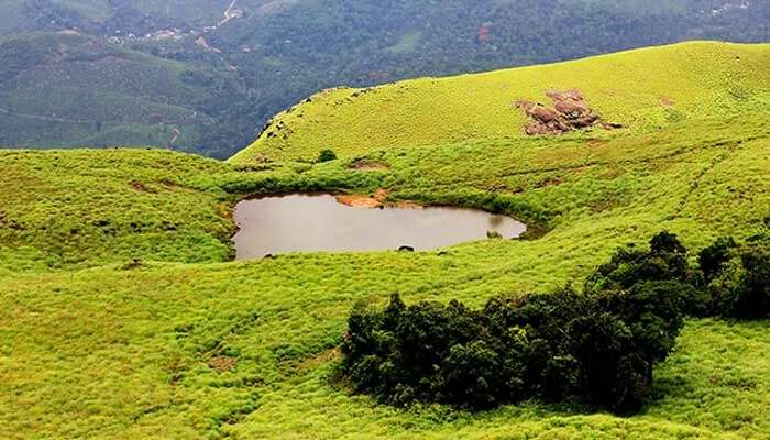 The heart shaped lake in Kerala