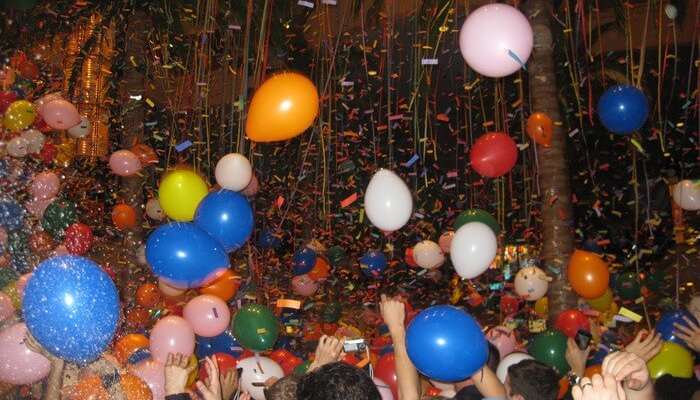 A confetti burst as Bahamas celebrates New Year