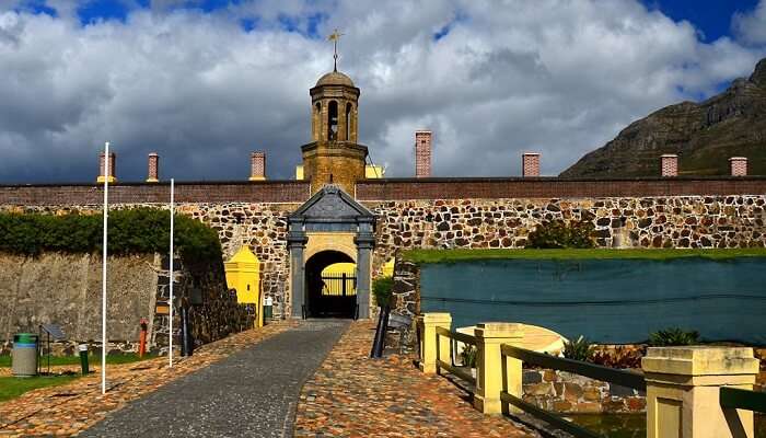 The entrance to the haunted Castle of Good Hope in Cape Town