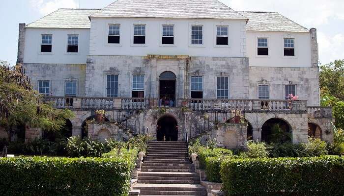 The entrance to the Rose Hall at Montego Bay in Jamaica