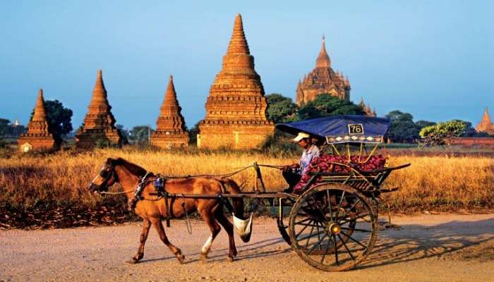 Horse Cart Ride in the Countryside of Myanmar 