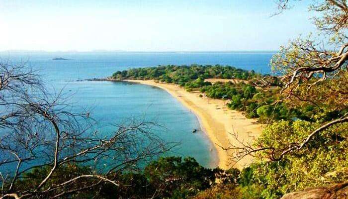 The beautiful beach at Trincomalee in Sri Lanka