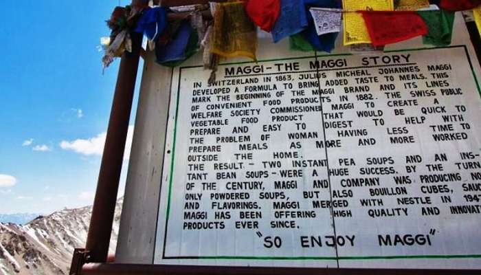 History of maggi at Khardung La Pass in Ladakh