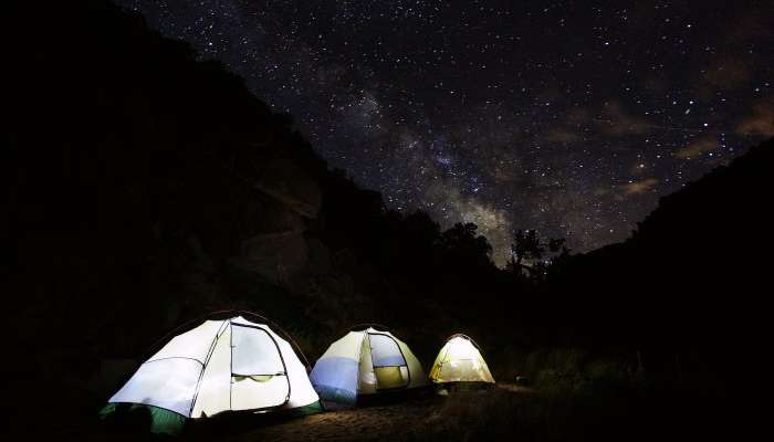 Camp under the open sky in Ladakh