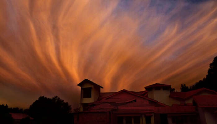 A cloud scape in the serene mountains of Binsar