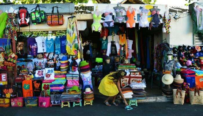 Grand Baie Bazaar for street shopping in Mauritius