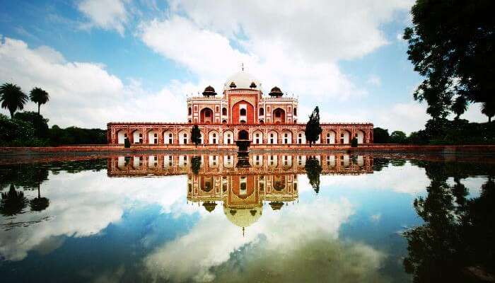 A rare view of Humayun’s Tomb, Delhi.