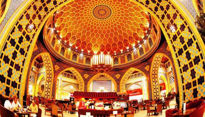 A restaurant in Ibn Battuta Mall in Dubai