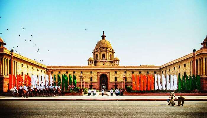 A morning ceremony at Rashtrapati Bhavan