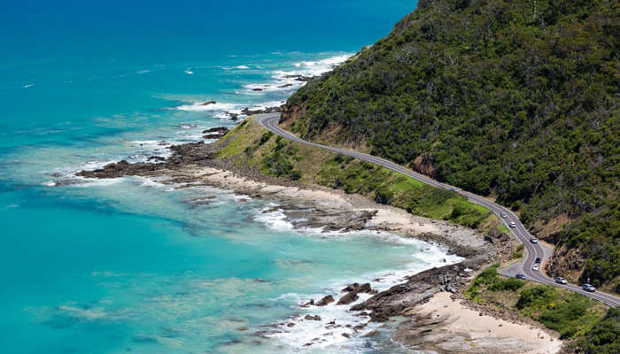 Bird’s eye view of The Great Ocean Road