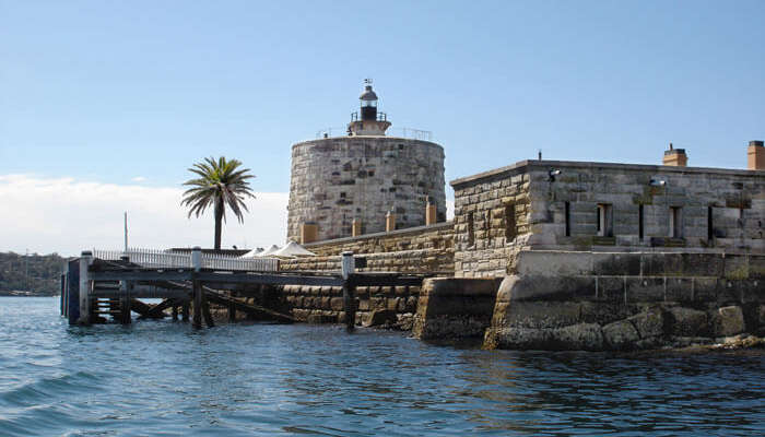 A view of the Fort Dension island